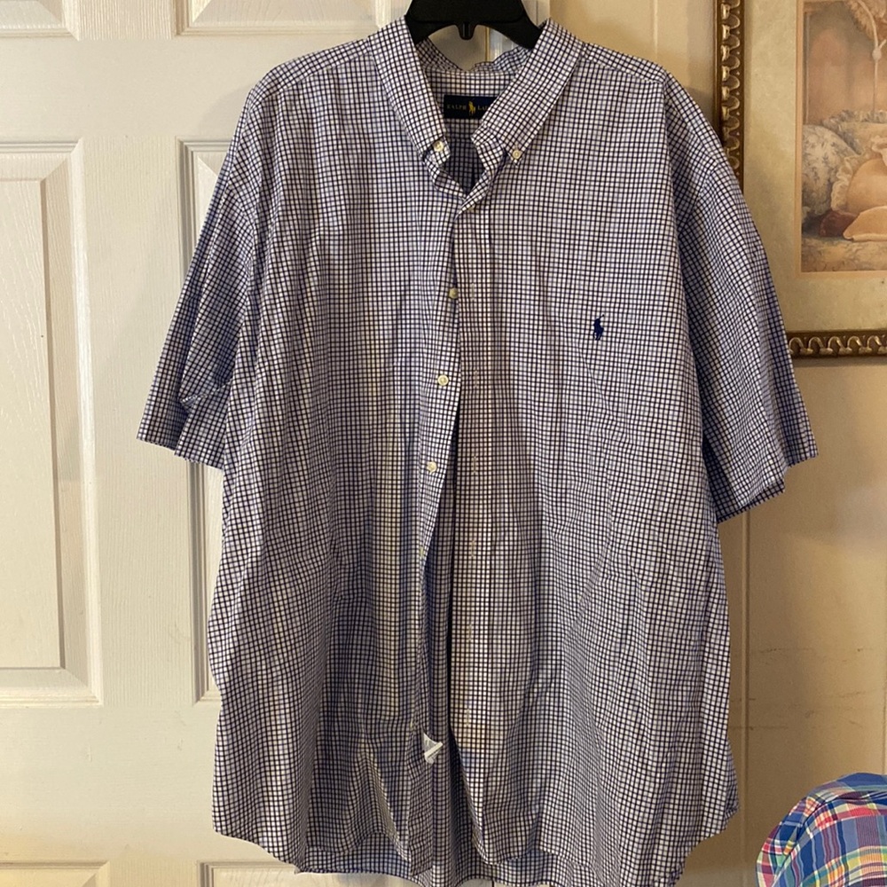 Polo shirt sleeve dress shirt. Size 3XB Good Condition